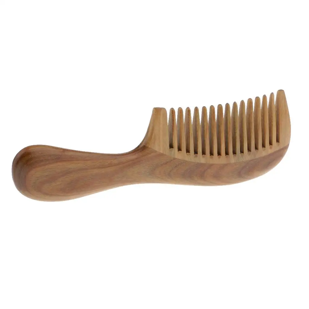 Natural Wooden Comb Green  Scent Comb Handmade  NO ,  - Wide  for Hair Care, Massage