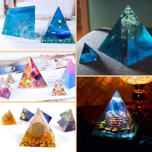 Large Pyramid Epoxy Resin Mold DIY Orgonite Home Decoration