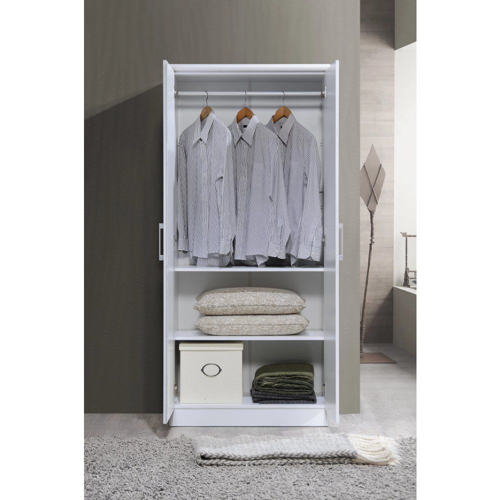 Title 6, Hodedah 2 - Door Wardrobe with 4 - Shelves, be...