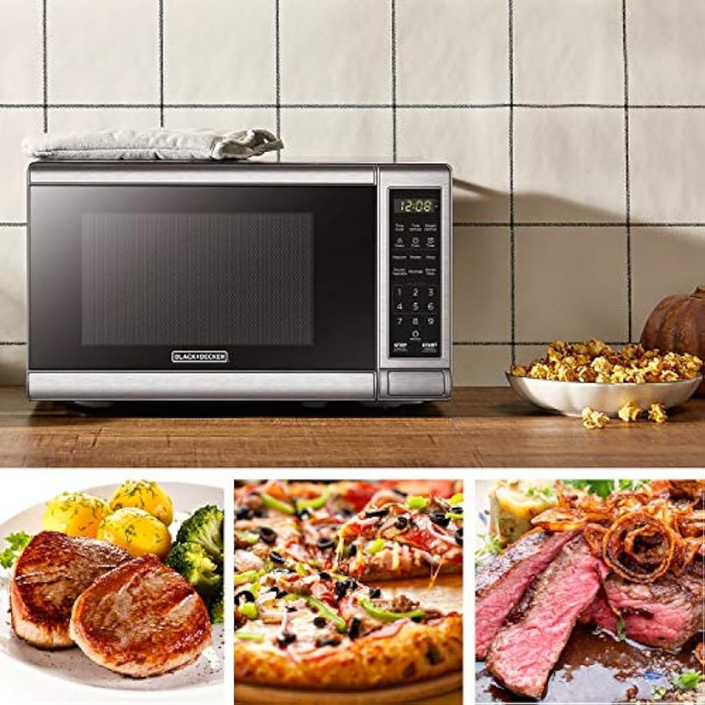 Title 4, EM720CB7 Digital Microwave Oven with Turntable ...