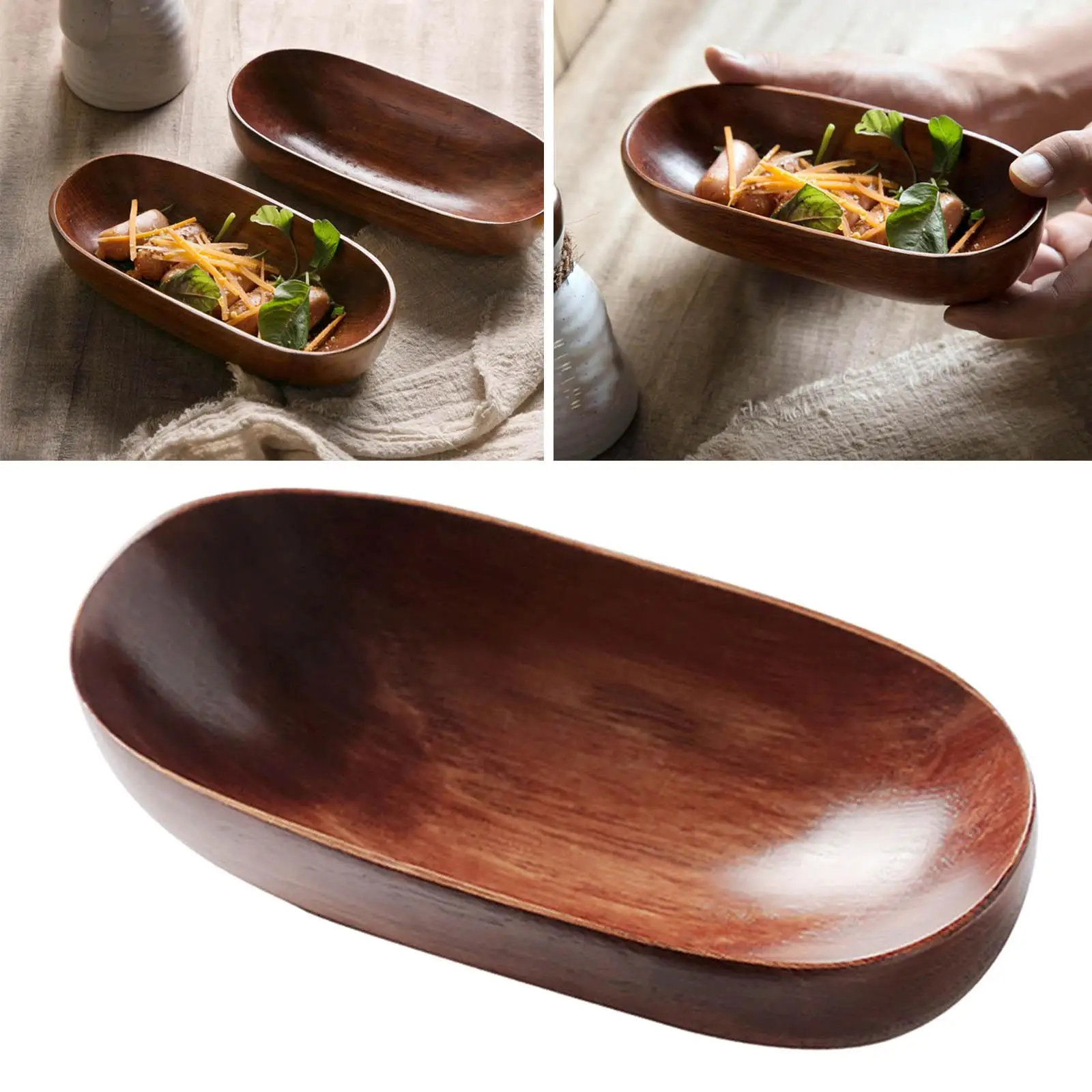 Japanese  Serving Tray, Rectangle Household Smooth Washable Food Serving  Plate for Hotel Sushi Towel Snack Breakfast