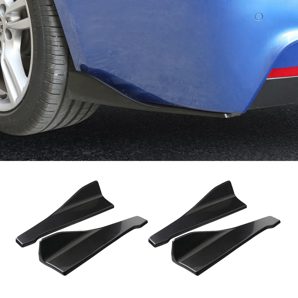 4pcs Universal Rear Bumper Lip Diffusers Splitters Canard Protectors , Trucks, SUVs