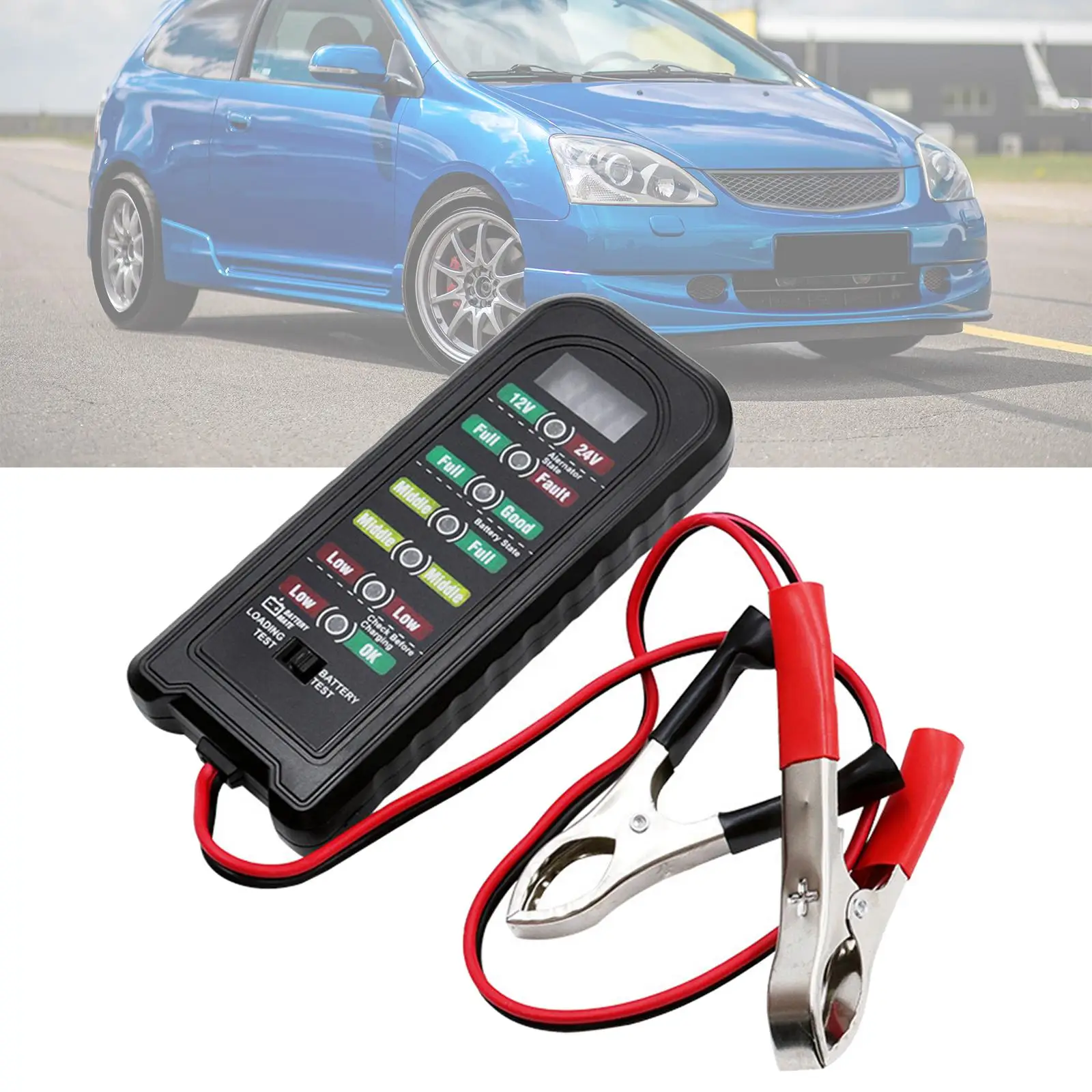 Car Battery Tester Auto Cranking and Charging System Test Car Battery Analyzer Auto Tester Tool Premium High Performance