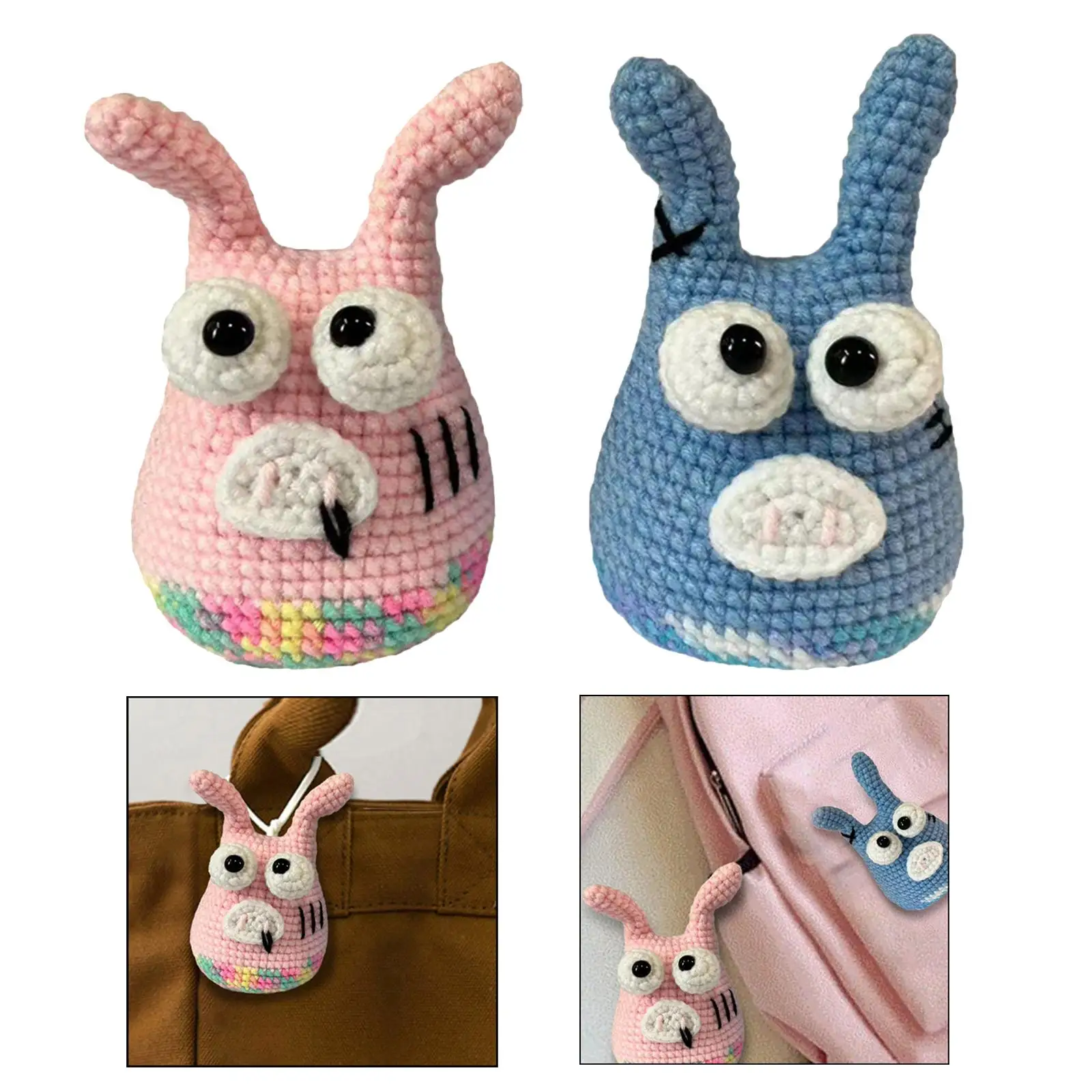 Crochet Animal Kit DIY Hand Knitting Toy Crochet Craft Set with Crochet Accessories Pig Doll for Knitting Lover Birthday Gift