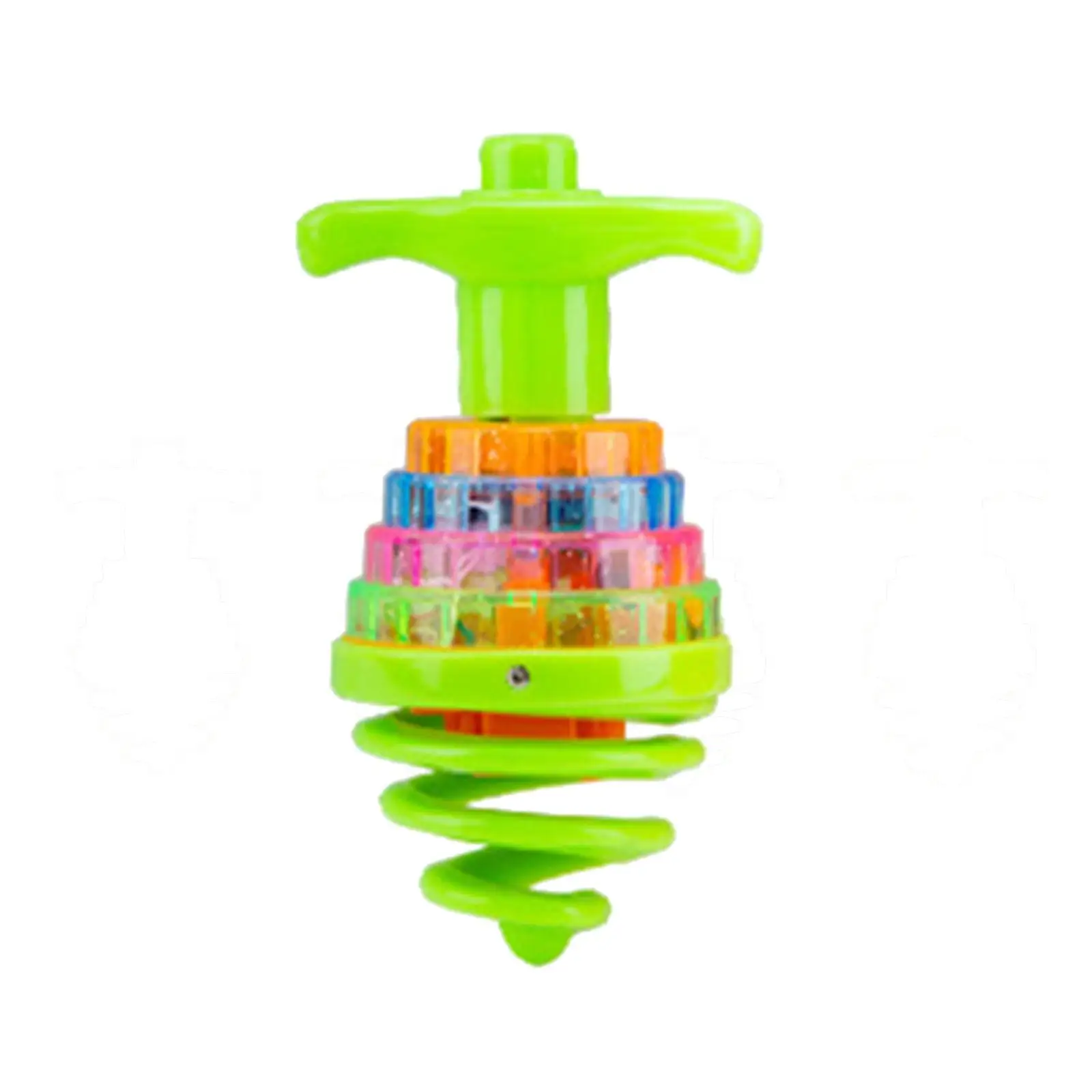 LED Music and Flash Light Glow Spiral Rotating Wheel Gyro Easy to Hold Novelty Gyro Peg Toy for Classic Toy Party Favor
