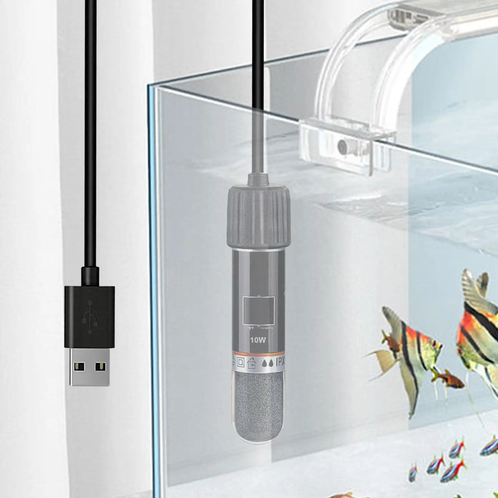 Small Aquarium Heater, Aquarium Heater, 5V Automatic Low Water Protection, Pet