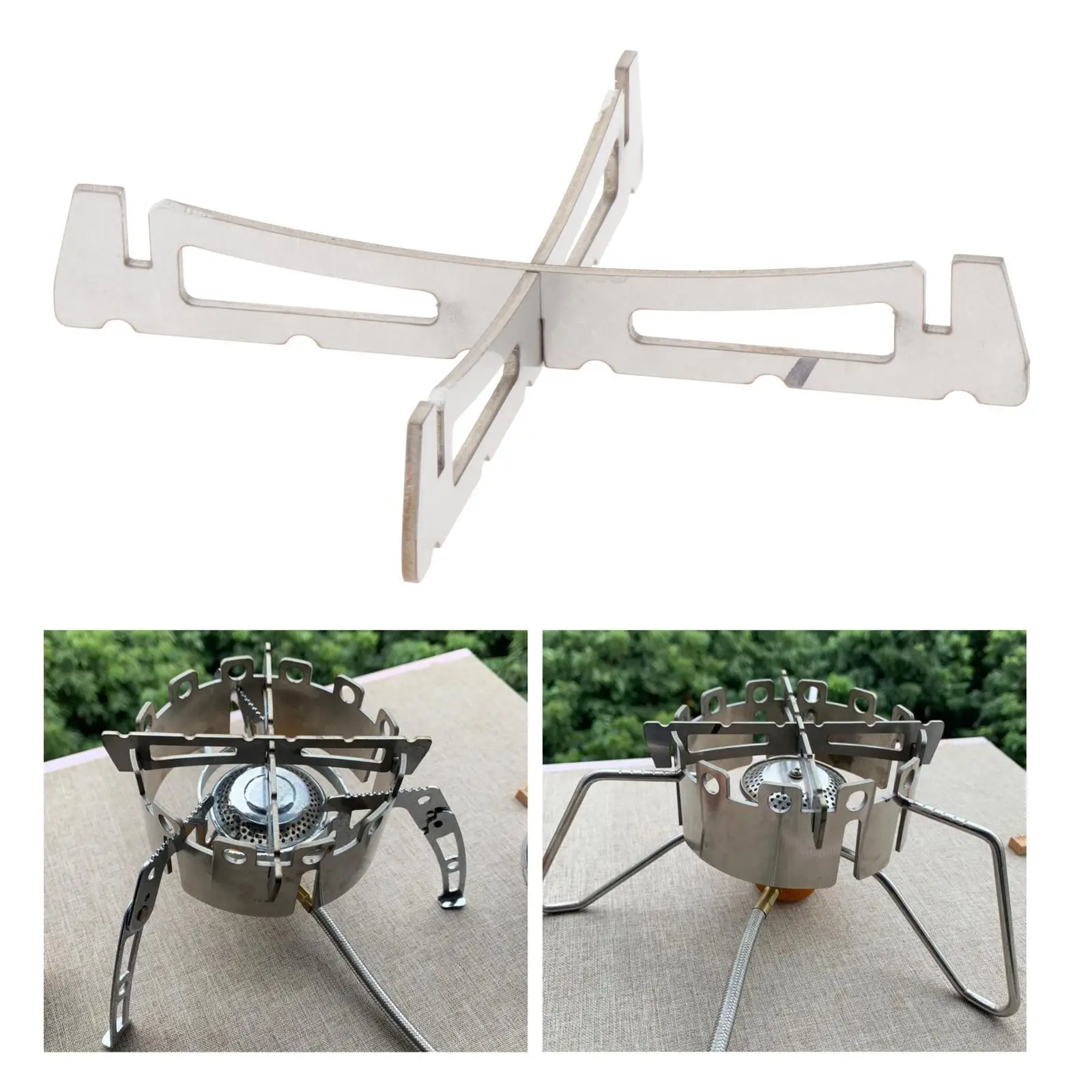 Portable Alcohol Stove Cross Stand Foldable Support Rack Accessories Spirit Stove Shelf for Backpacking Travel BBQ Hiking Picnic