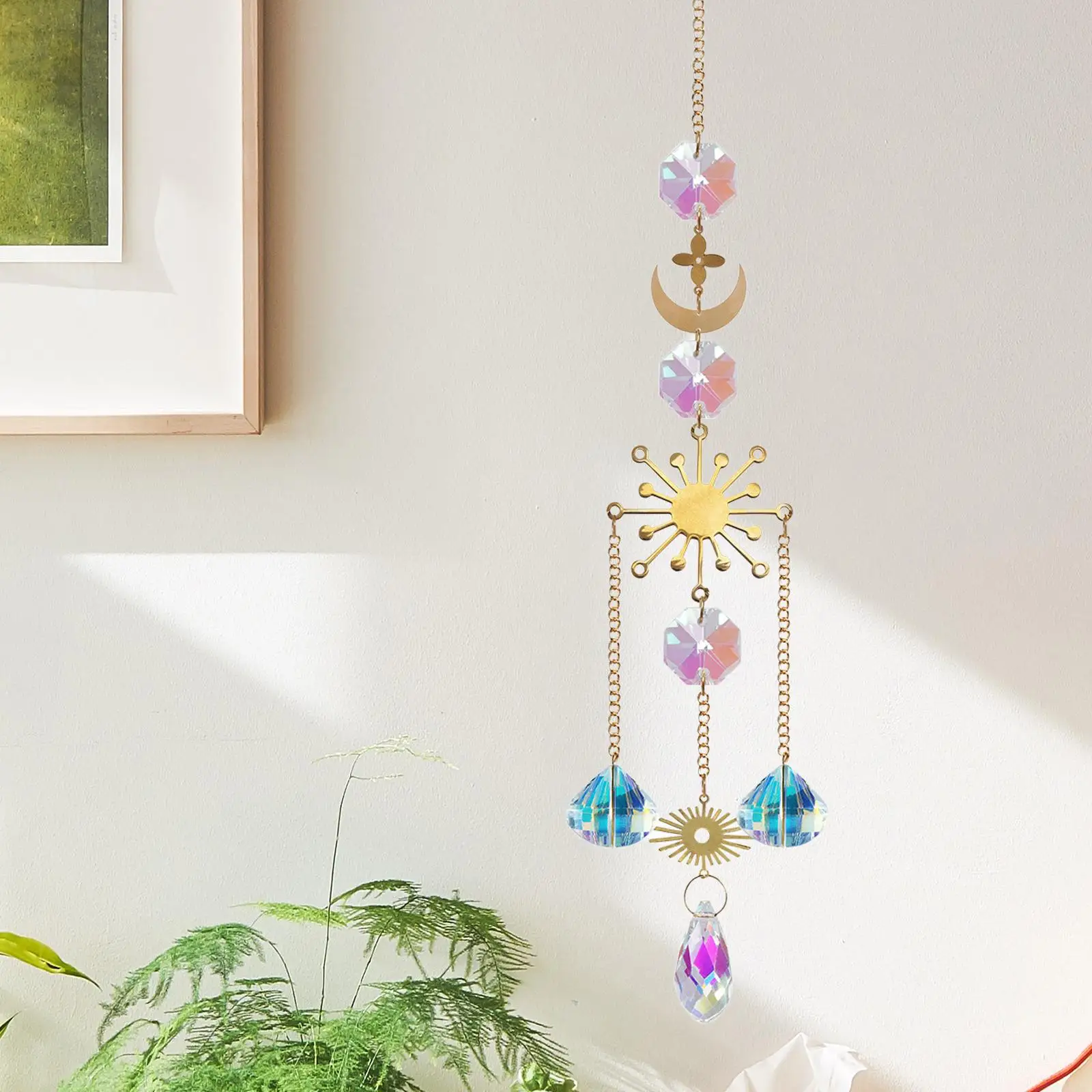 Hanging  Decor Ornaments ation Gifts Gold Pendant for Garden Windows Courtyard Office Indoor Outdoor