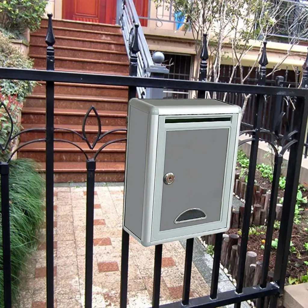 Aluminium Alloy Mailbox Waterproof Post Box for  Balcony Garden