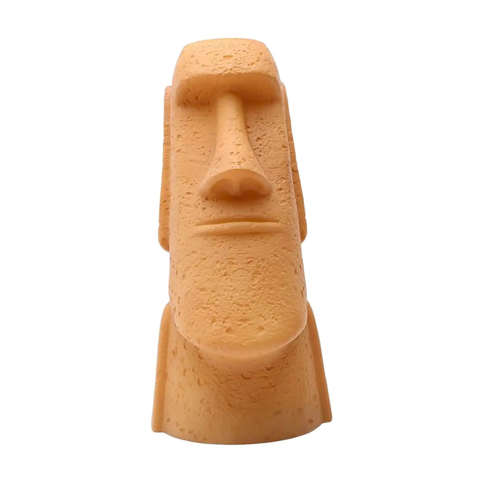 Easter Island Head Statue Light Lamp Resin Figurine Auto Off for Living Room