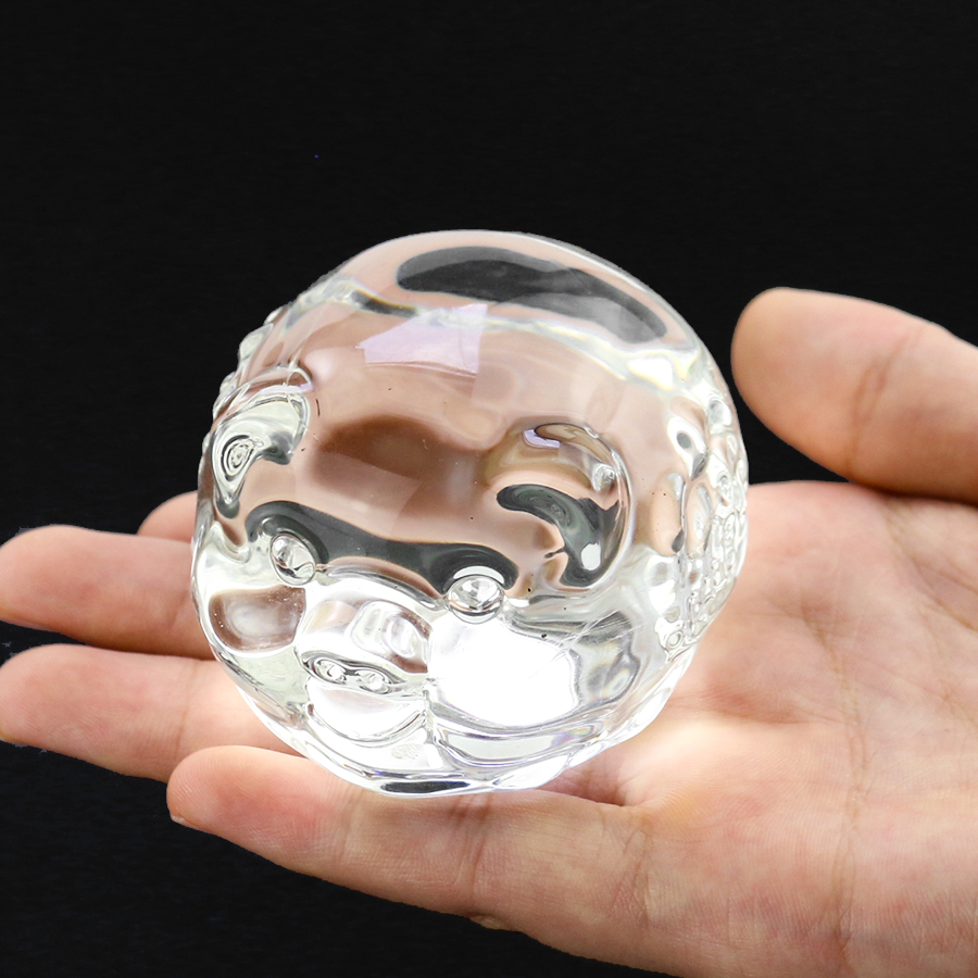 Klarglas Kristall Schatz Schwein Modell Handwerk Feng Shui Ornament Hollween Auto Hochzeit Zuhause Glück Hochzeit Dekor Zubehör – Detail 2