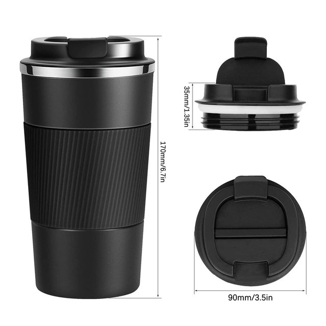 Stainless Steel Coffee Thermos Mug For Fiat 500 500C 500X Aegea