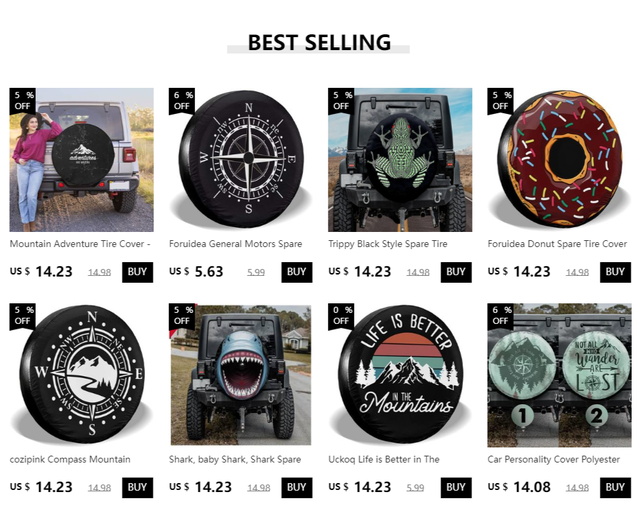 Spare Tire Cover Compass Hide and Seek World Champion Bigfoot Wheel Covers  Fit for SUV accessories Trailer RV Accessories and Many Vehicles 