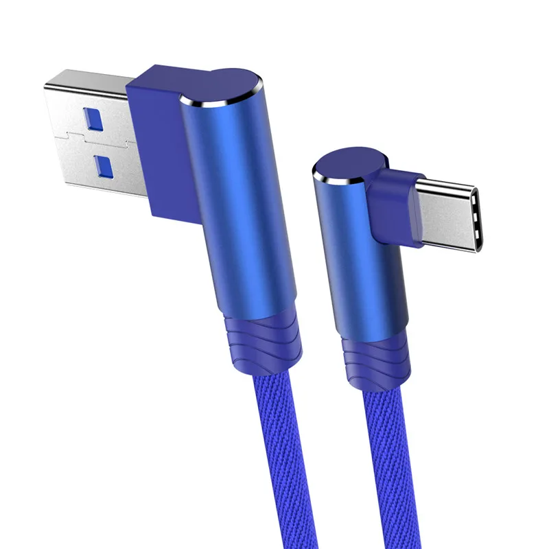 Nephy - Cable USB tipo C de carga rápida, cable de datos de 90 grados para Samsung S21, S20, A51, Xiaomi mi 11, Redmi note 9s