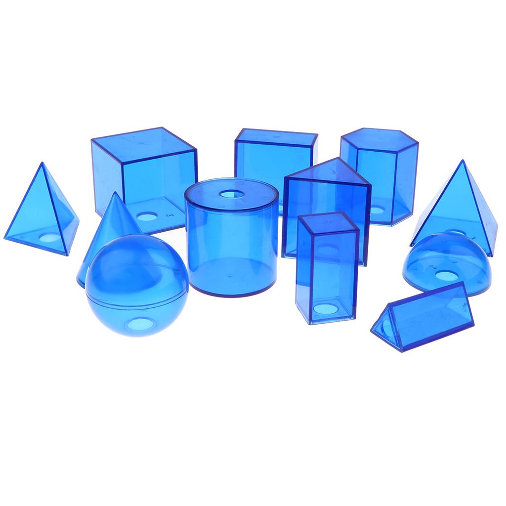 12 Pieces Geometric Solids - 3D Geometry Exploring  Visual