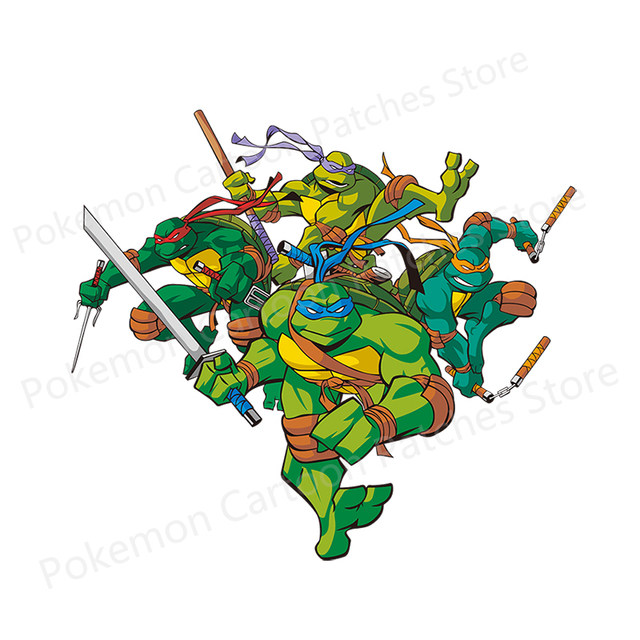 Teenage Mutant Ninja Turtles Transfer Stickers  Patches Ninja Turtles  Clothes - Action Figures - Aliexpress