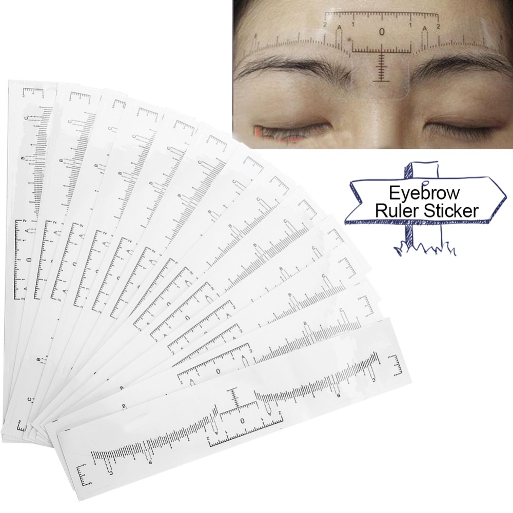 Best of 50Pcs Disposable Eyebrow Ruler Sticker Eyebrow Shaping Tools For Makeup Measurement Professional Stencil Makeup Drawing Template Reviews & Tips