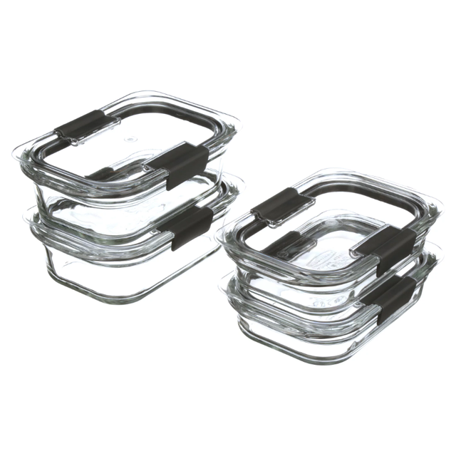 Rubbermaid Brilliance Containers, Plastic, StainShield, 3.2 Cup, Value Pack - 2 containers