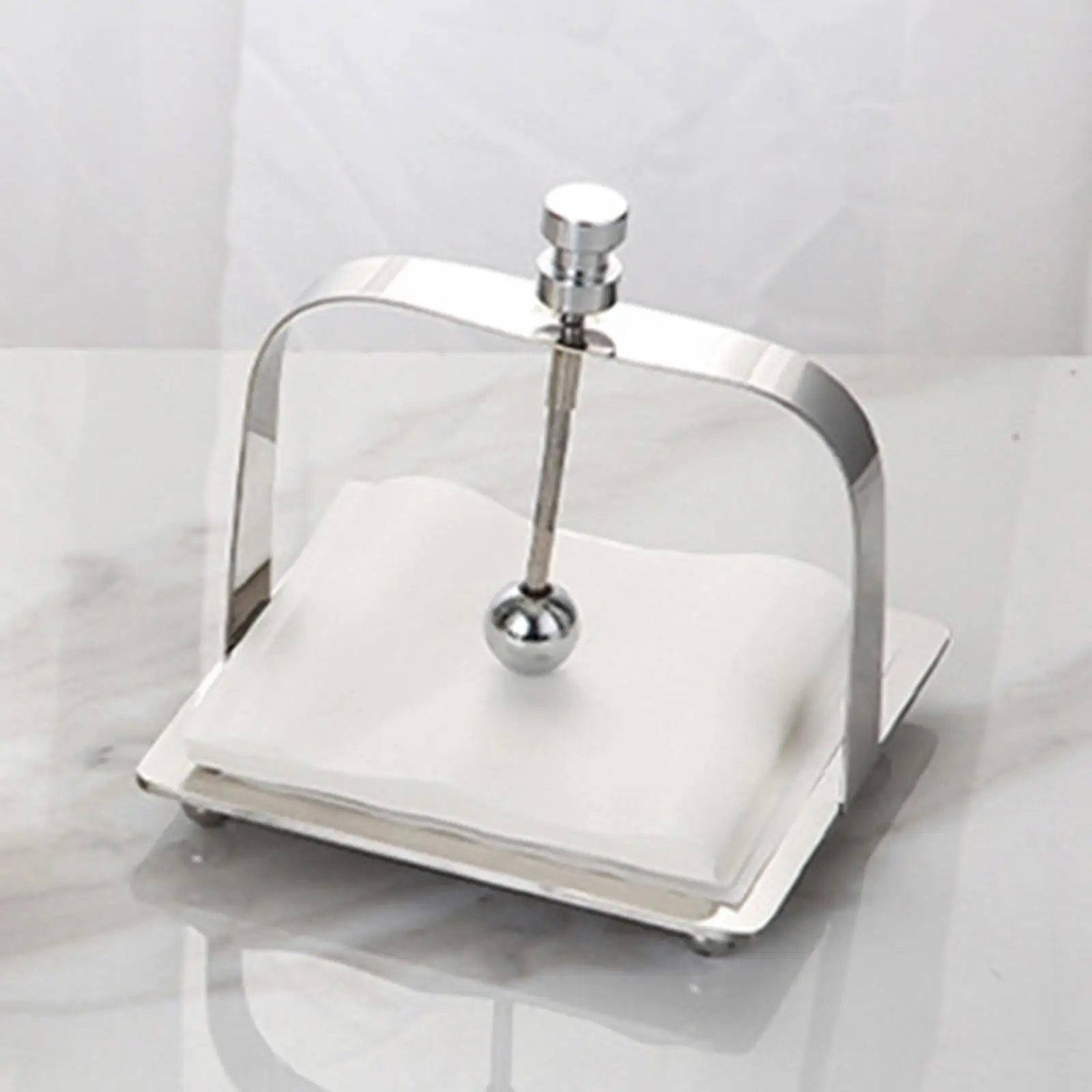 Stainless Steel Napkin Holder Stable Base Table Organizer for Cafe Clubs