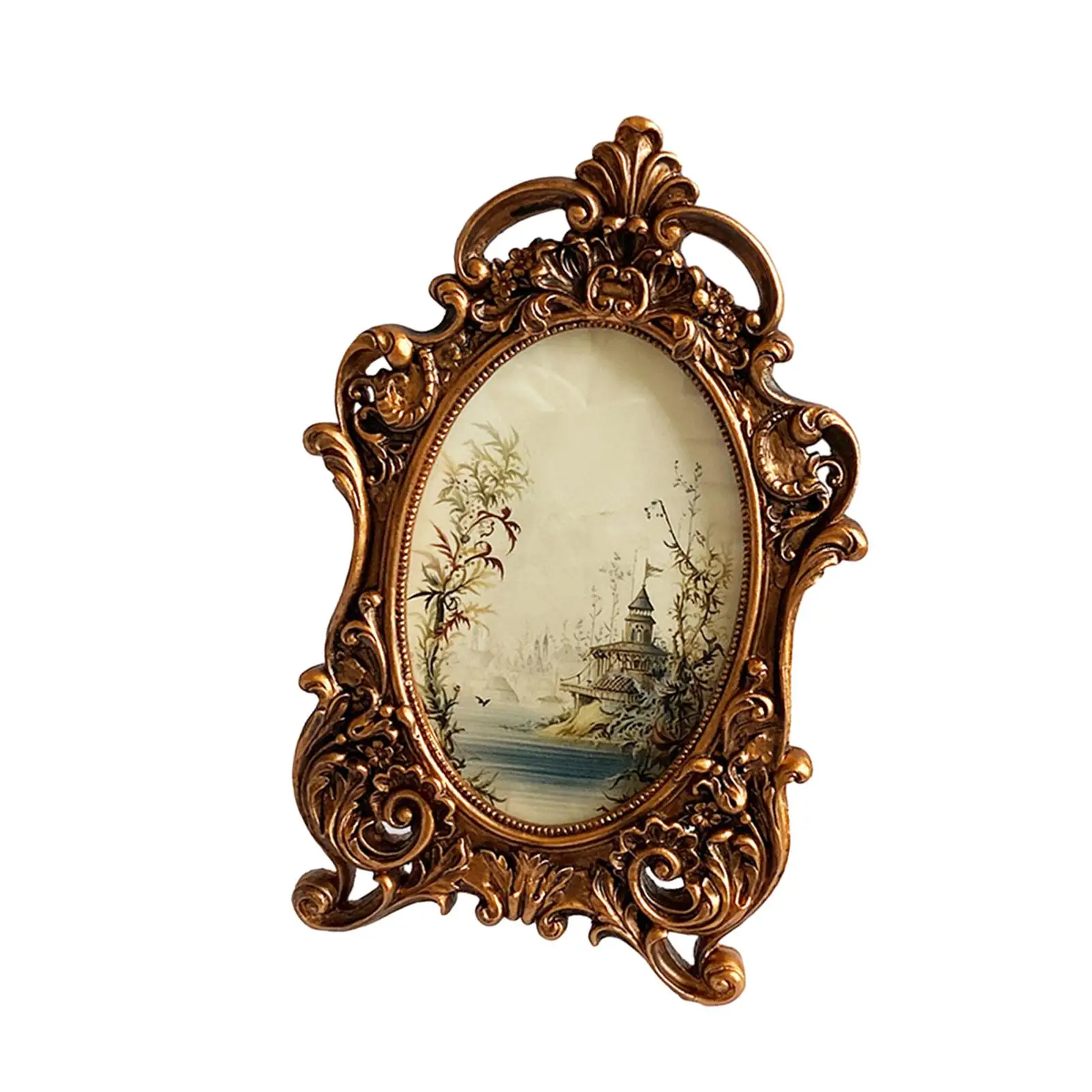 Vintage Picture Frame Ornate Photo Picture Holder for Dining Room Home Table