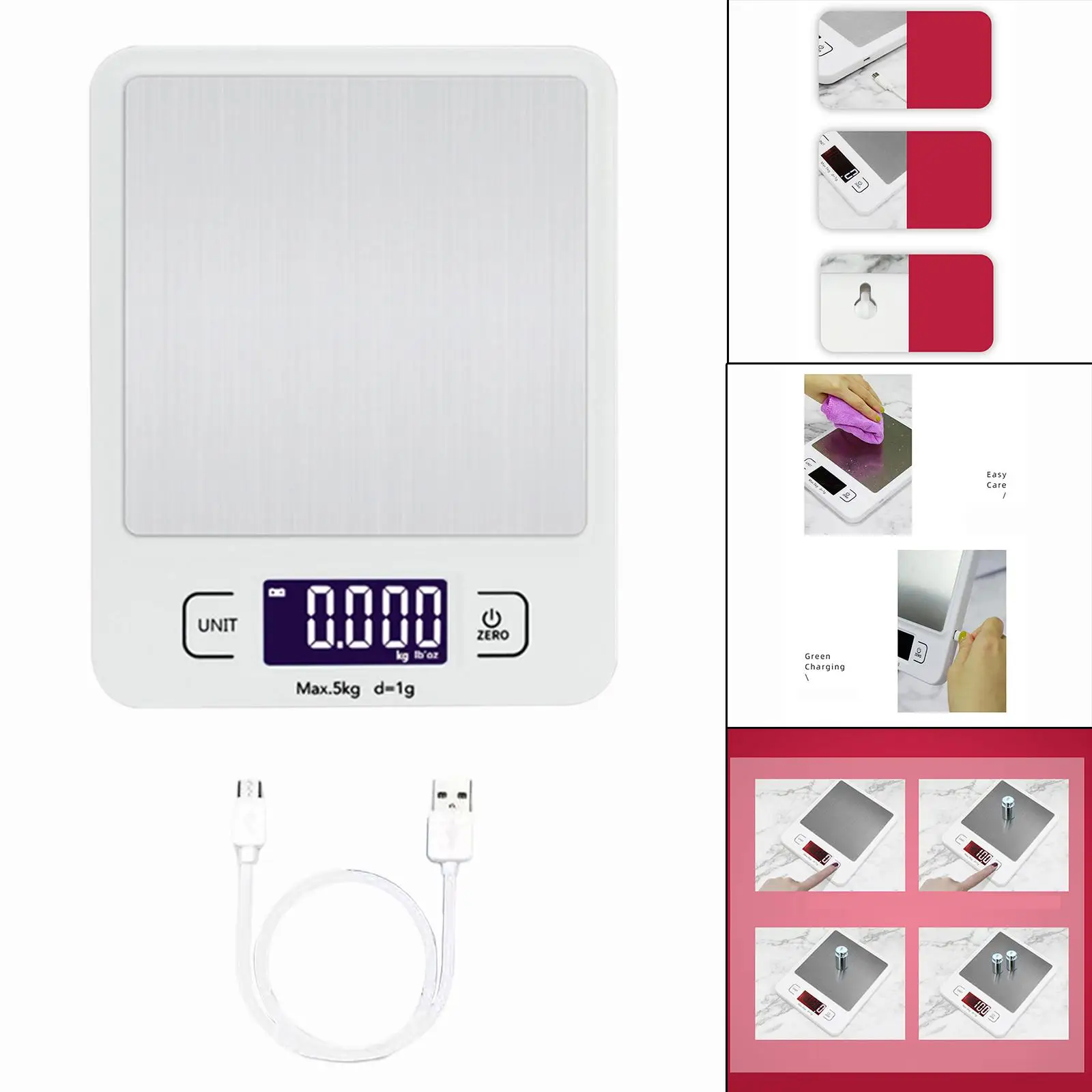 Electronic Kitchen Digital Scales 1g/0.Precise Graduation Tare Function