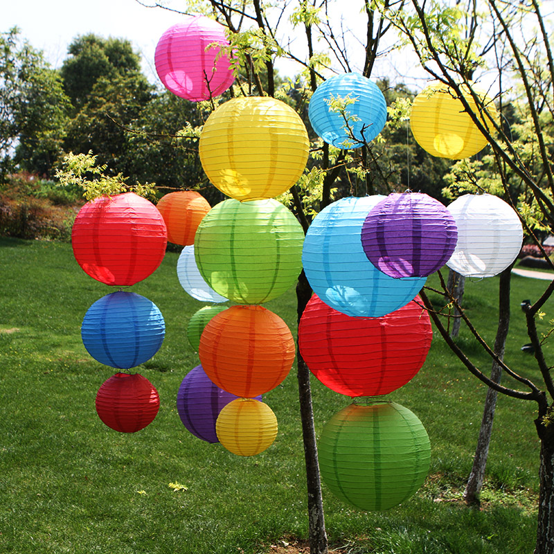Description Picture 6 of itemStarry Sky Paper Planets Lanterns Kindergarten Children's Birthday Party Decoration Supplies Festival Round Lanterns Foldable