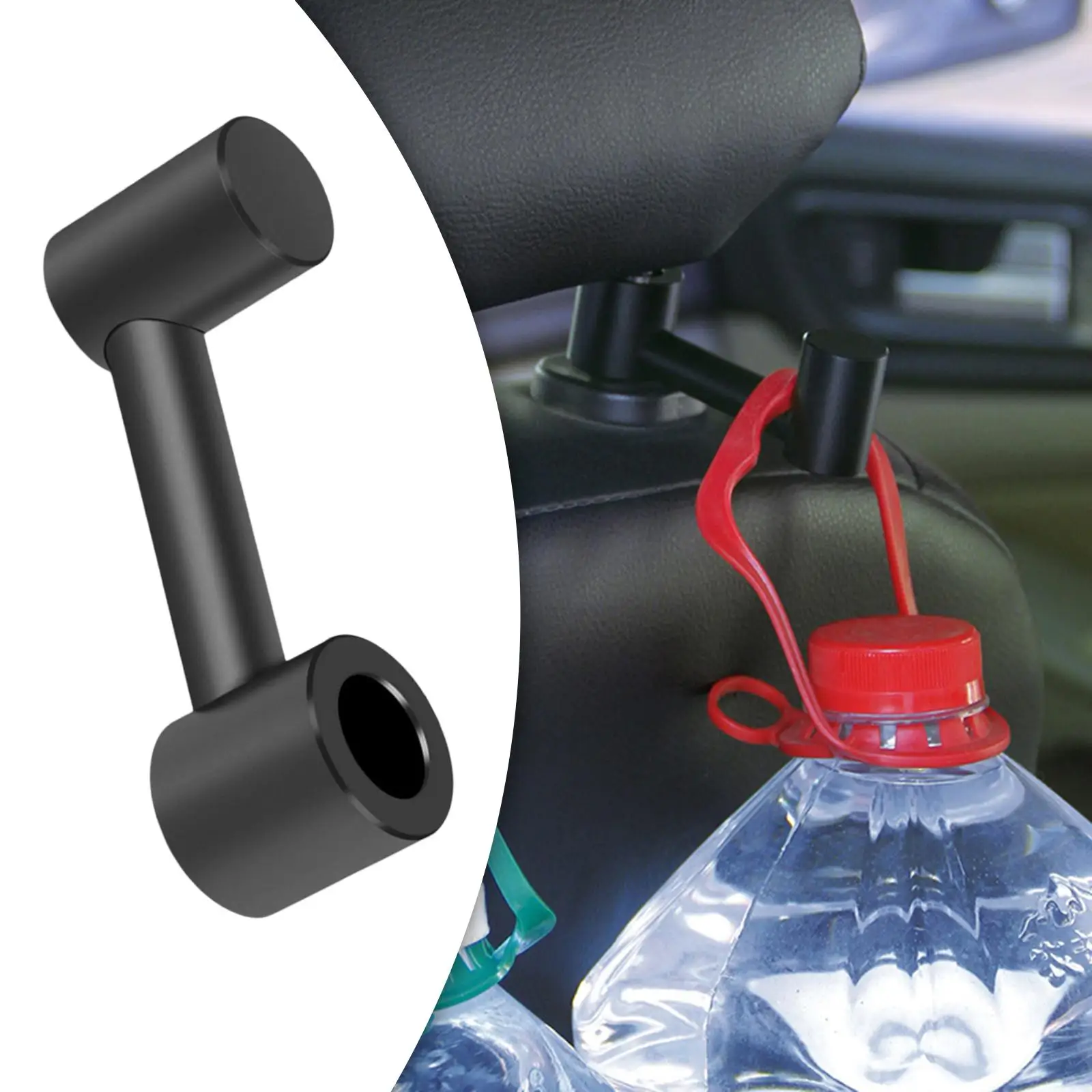 Aluminum  Car Seat Back Hook Headrest Hanger Garbage Bag Organizer