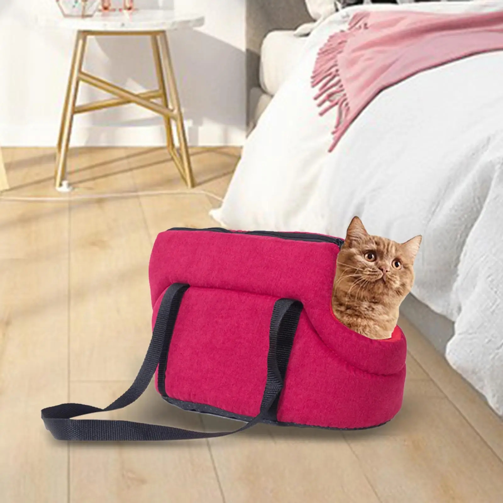 Pet Carrier Travel Bag Shoulder Bag Armrest Car Seat Console Handbag Dog Car