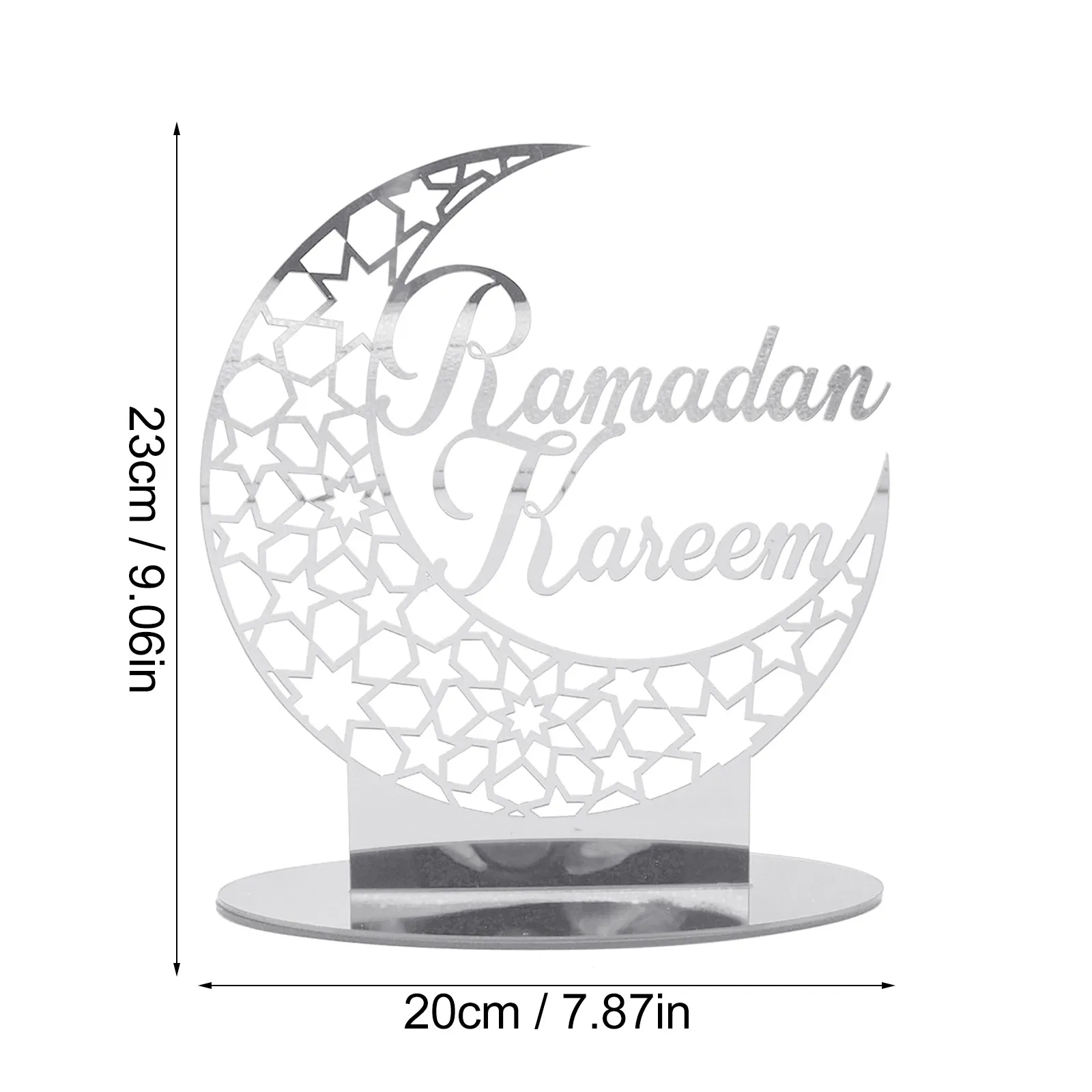 2022 Moon Star Eid Mubarak Ramadan desktop Decoration Acrylic Ramadan Decoration Islamic Muslim Party Eid Decor Kareem Ramadan