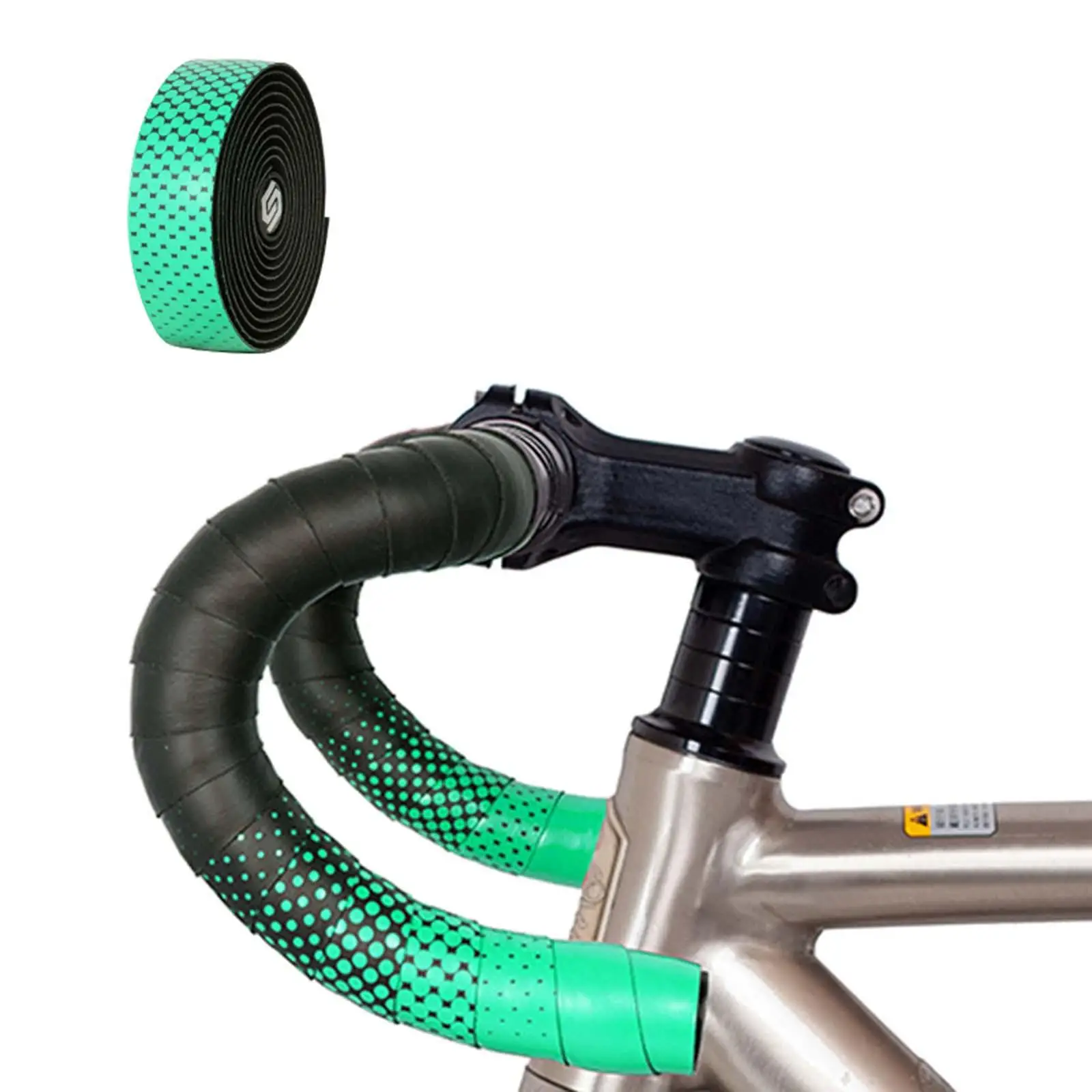 2Pcs Road Bike Handlebar Tape Shock Absorbing with 2 Bar End Plugs Bicycle Bar Tape for Outdoor Cycling Mountain Bikes Road Bike