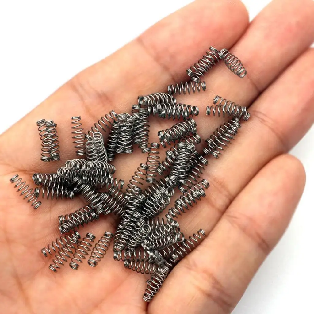 100Pcs Barbed Fishing Spring Stainless Fishing Screw Spring Accessories
