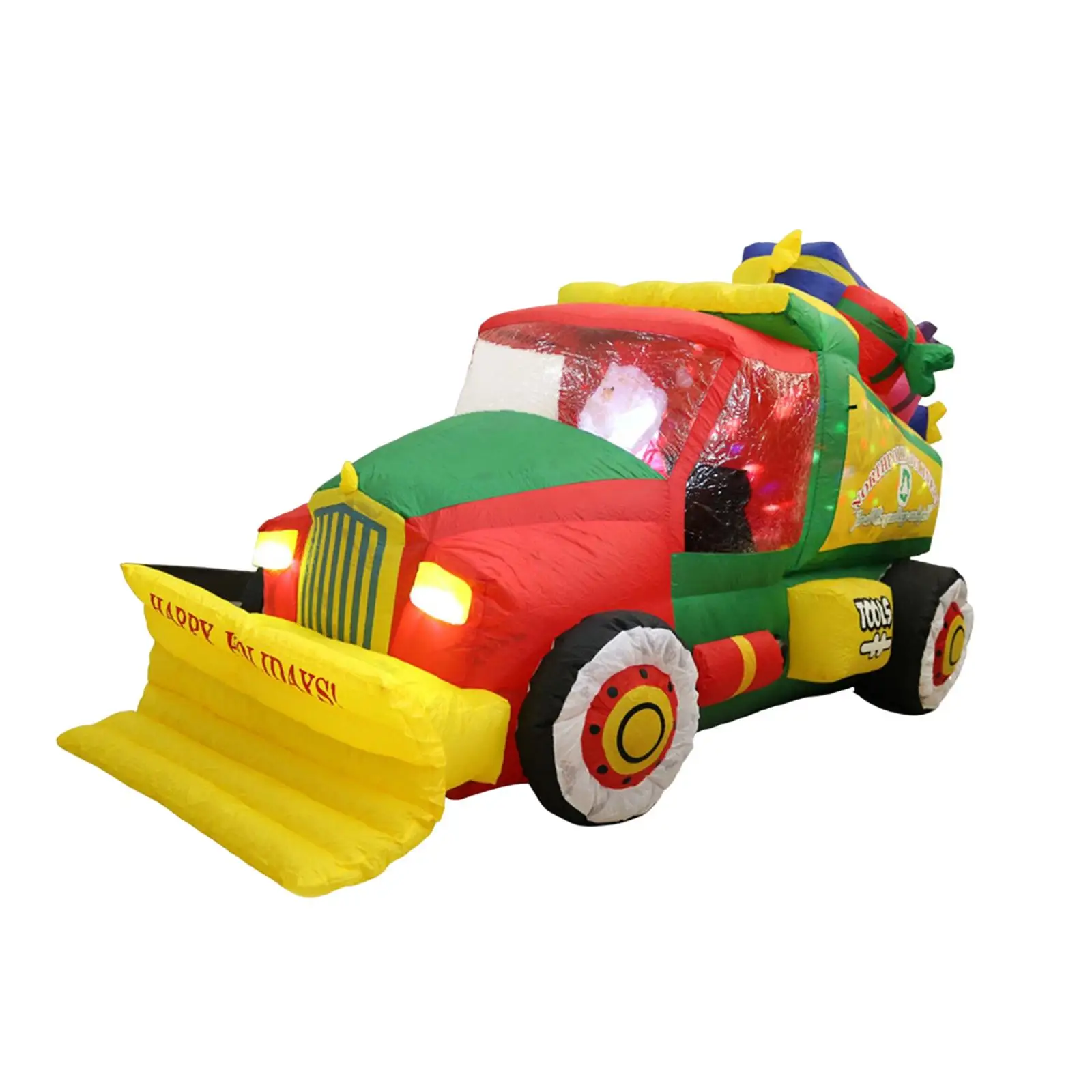 Inflatable Snow Plow Xmas Decoration Inflatable Decoration Cute for Backyard