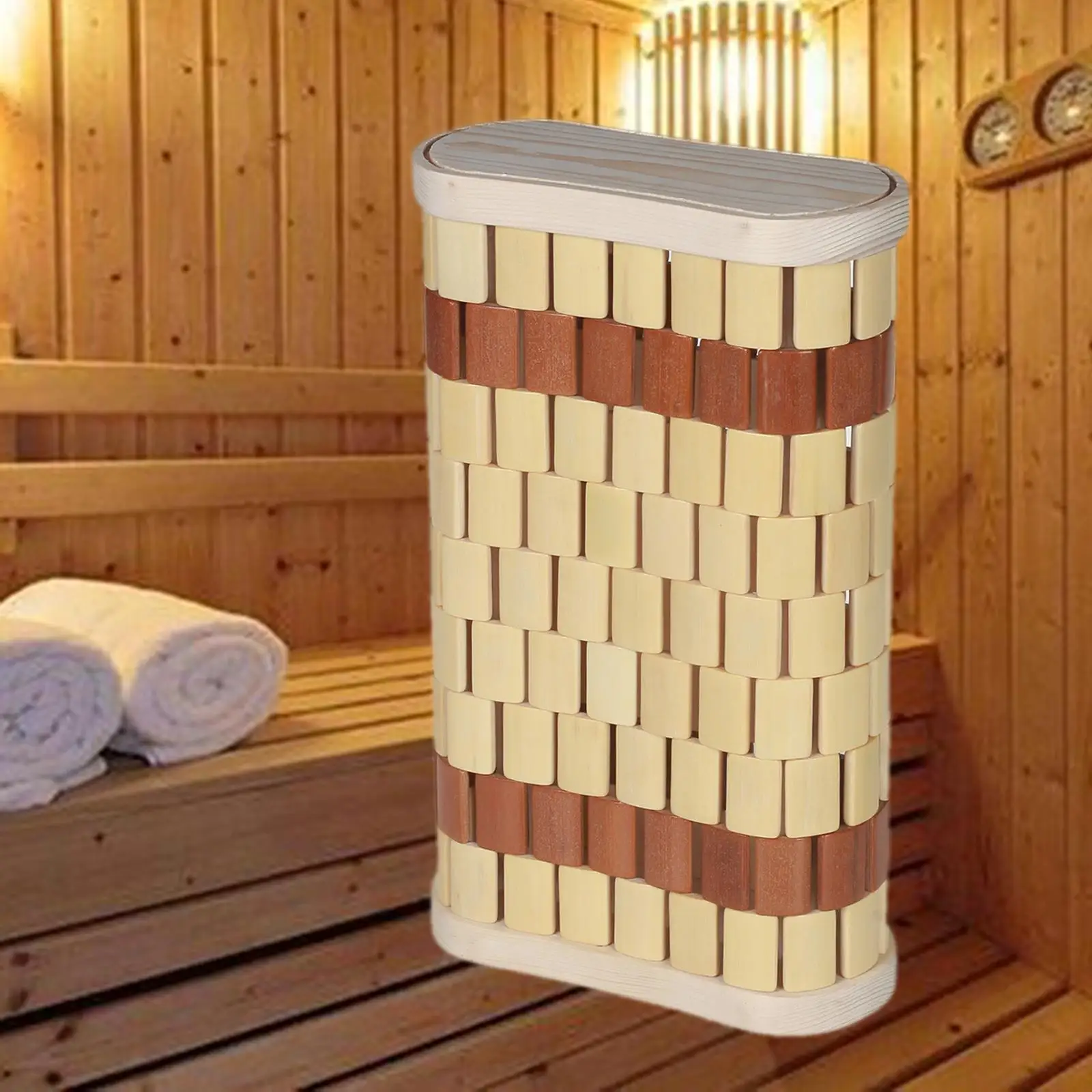 Natural Sauna Accessories Ergonomic Relaxation Stringing Sauna Backrest Wood Bamboo for Room Sauna Room Bedroom Bathroom Sofa