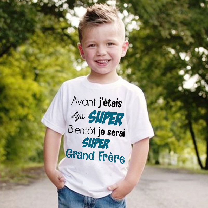 I'm Going To Be A Super Big Brother Kinder T-Shirt Kinder Kleinkinder T-Shirt Tops Baby Ankündigung Kleinkind Shirt Sommerkleidung – Detail 2
