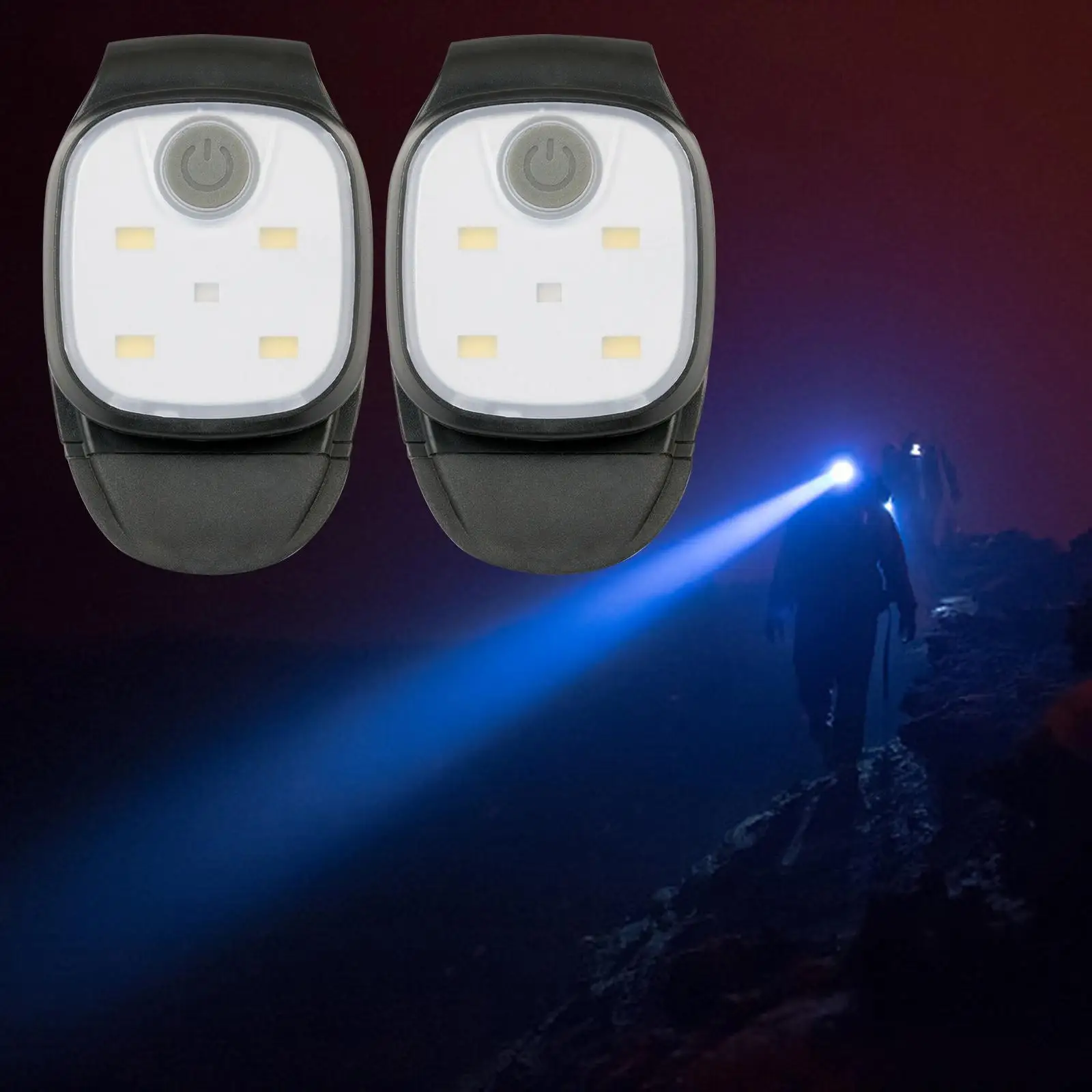 2Pcs LED Flashing Light Reflective Light Accessories Signal Lights Clip Safety Light for Walking Runners Walkers Cycling Child