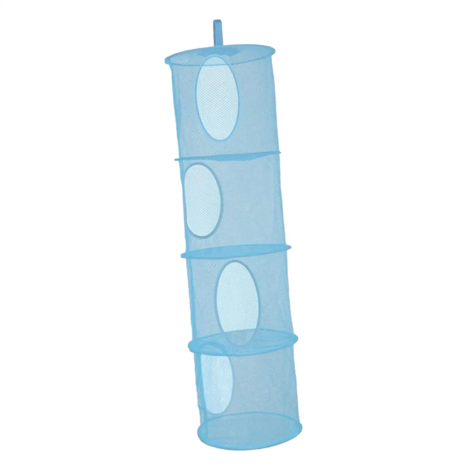 4 Compartment Foldable Hanging Storage Basket Toys Storage Mesh Basket