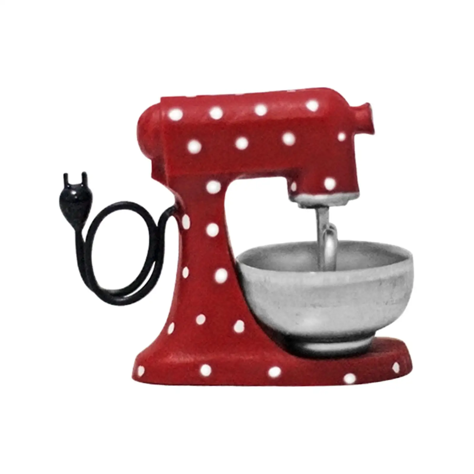 Mini Mixer Machine Dollhouse Handcraft Decoration Vintage Style Model Modern Resin 1:12 Scale for Tabletop Cooker Pretend Play