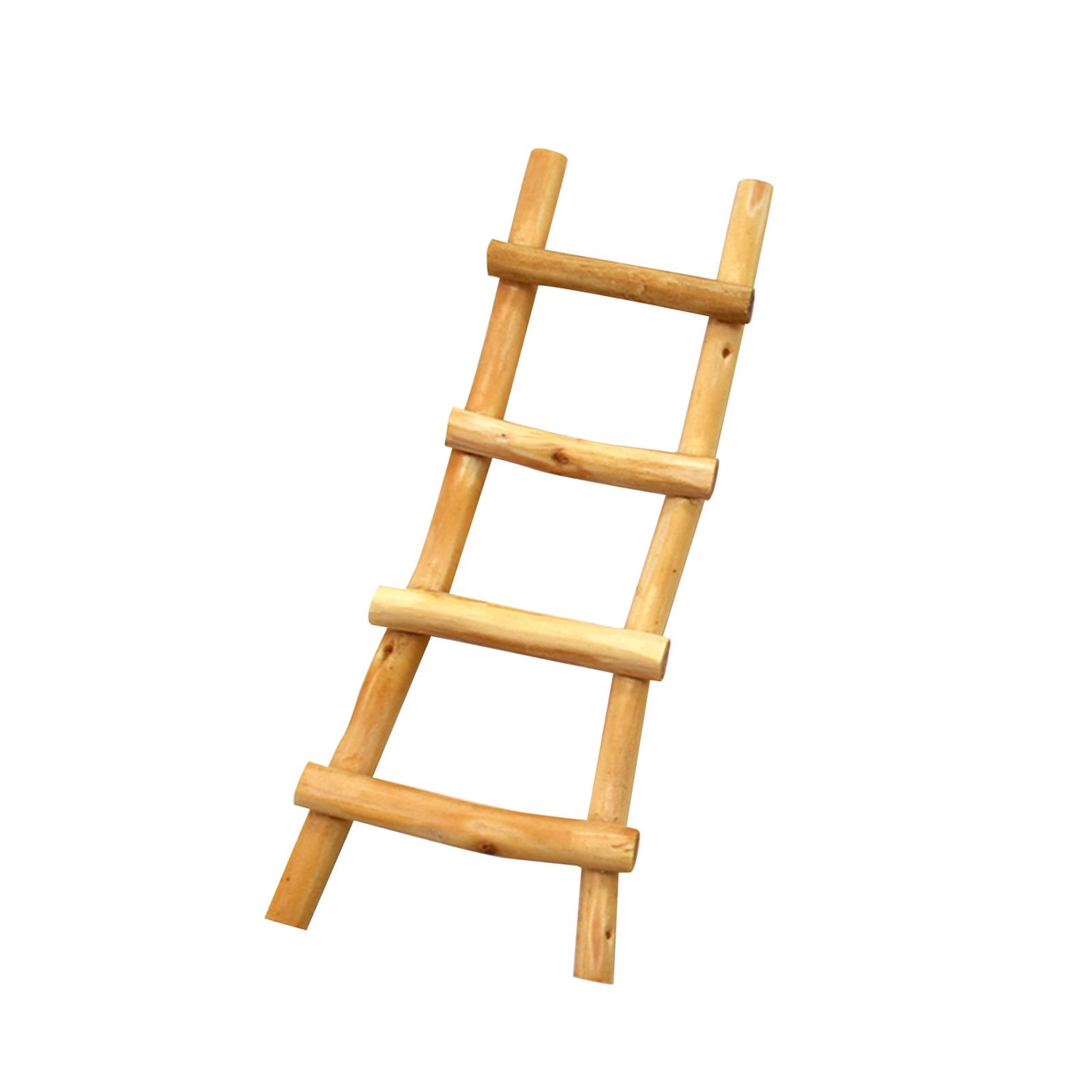 1:12 Fairy Garden Ladder Furniture Landscape Decor 1/12 Wooden Mini Ladder