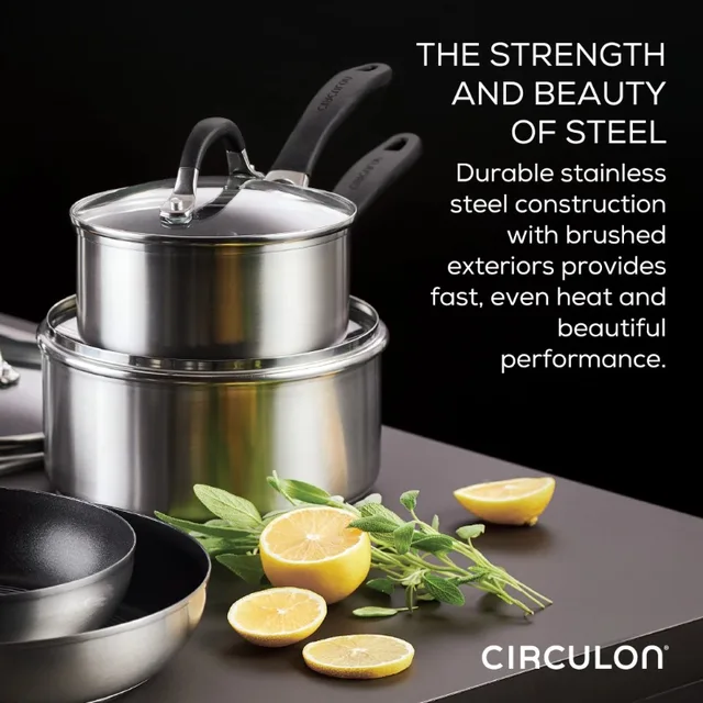 Steel Shield S-Series Stainless Steel Hybrid Nonstick Stockpot with Lid,  Silver - AliExpress