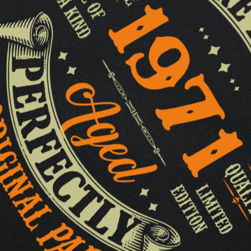 53. Geburtstag Vintage Legends Born In 1971 53 Jahre altes T-Shirt Streetwear Kurzarm Geschenke Sommerstil T-Shirt Herrenbekleidung – Detail 4