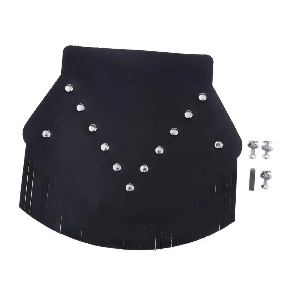 Motorcycle PU Leather Rear Mudflap  Guard Cover with Fringe for