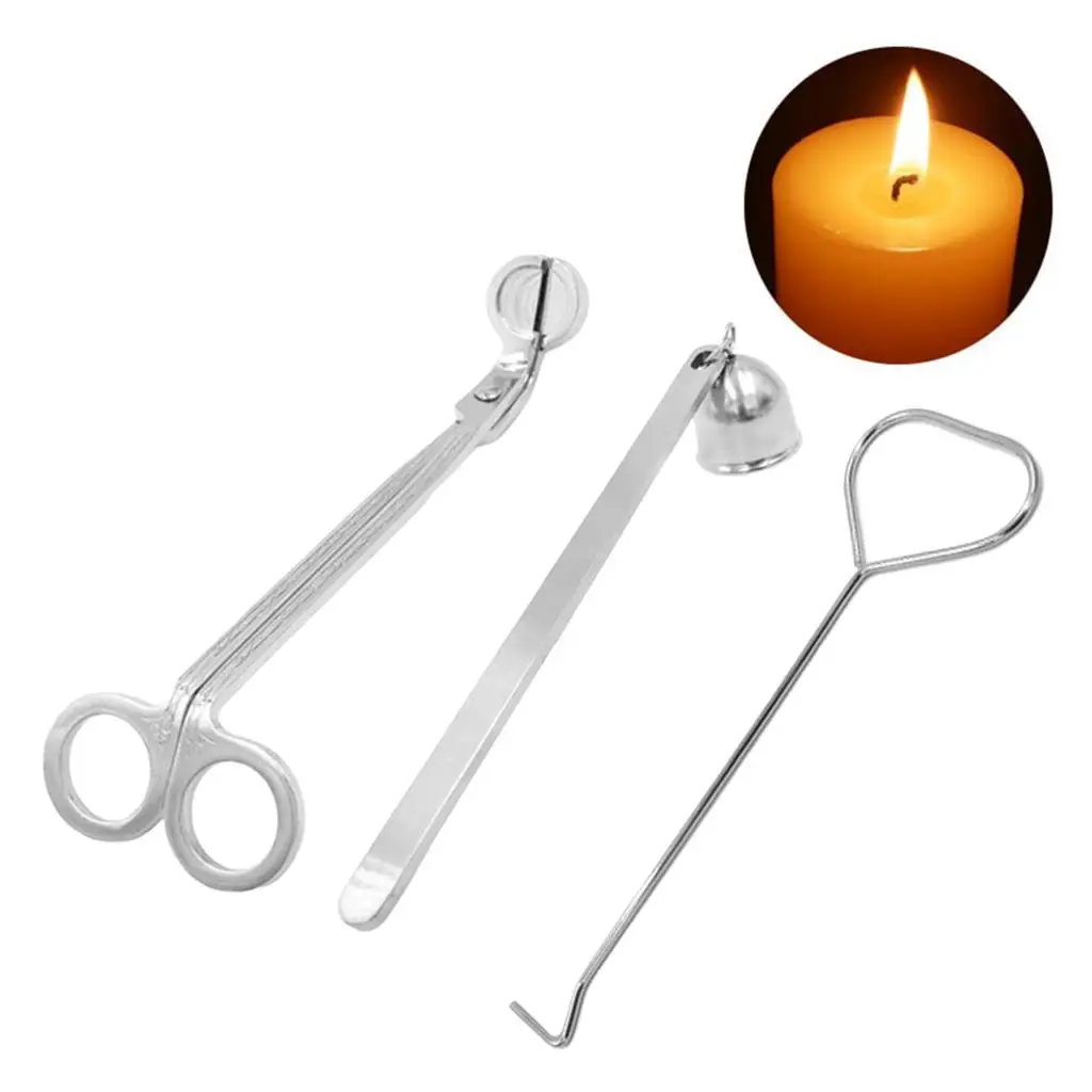  Candle Wick Snuffer Dipper Candlewick Oil Lamp Hook Tools Set