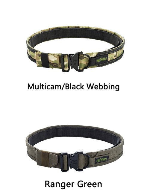 Quick Release Tactical Assaulter Belt, rígida Molle Webbing, Metal