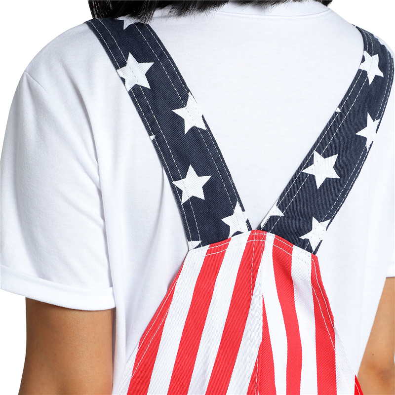 Unisex Independence Day Romper, Verão Bandeira Americana