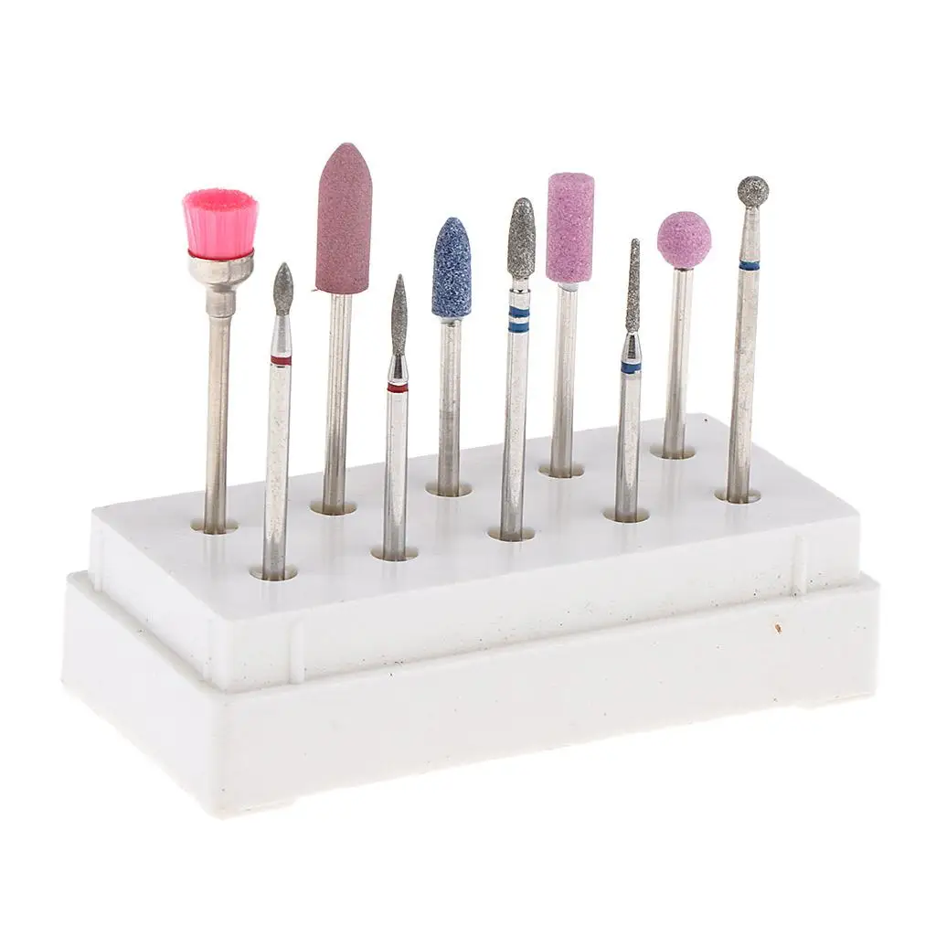 10pcs Nail Bits for Pedicure,Manicure Kit for Files of Nail ,Bits for Engraving Polishing Sanding Grinding