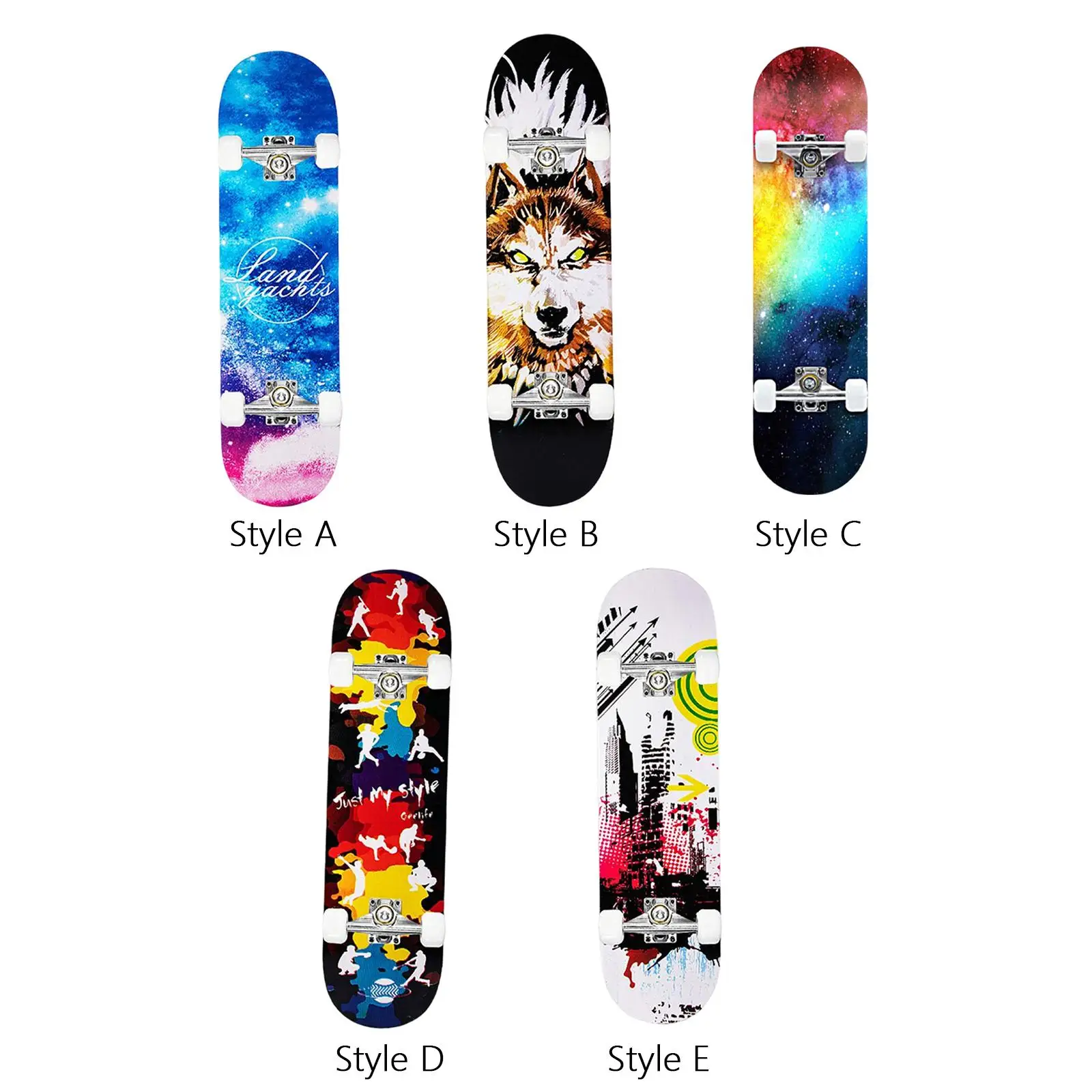 Portable Skateboard Smooth Wheels 31inch Skateboard for Adults Teens Boys
