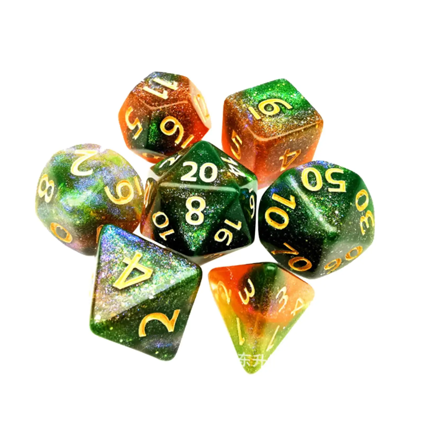 Acrylic Polyhedral Dices Set Toys D8 D10 D12 D20 for MTG Role Playing RPG Table Games Math Teaching