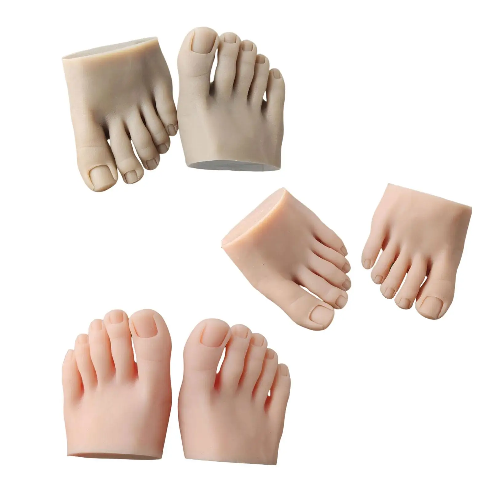 Practice Fake Foot Model Half Foot Convenient Universal Beautify The Toenails Accessories Flexible Nail Practice Foot Mannequin