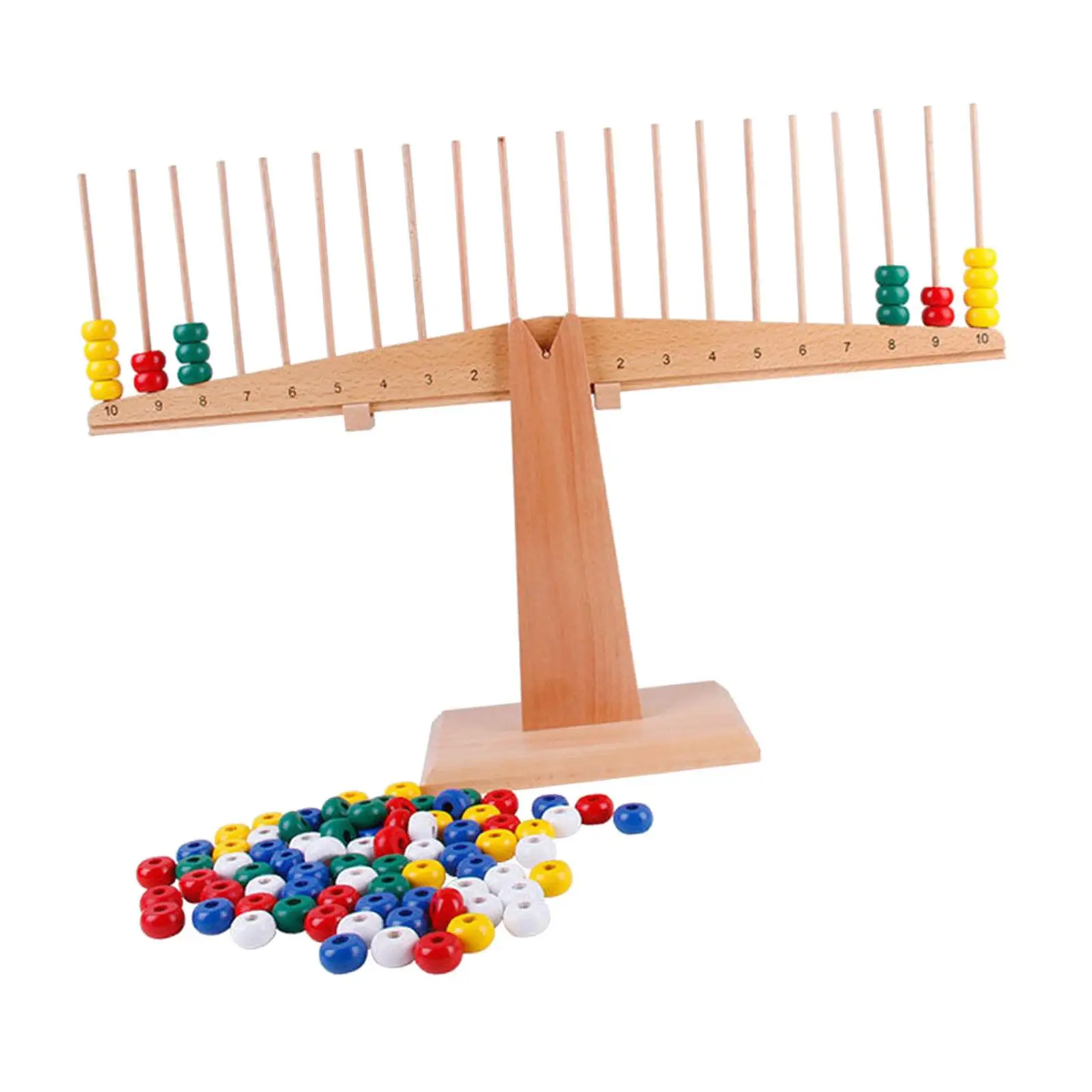 Wooden Balance Counting Toys Develops Motor Skills Fun Interactive Montessori Educational Toy for Boy Girls Party Favors Kids
