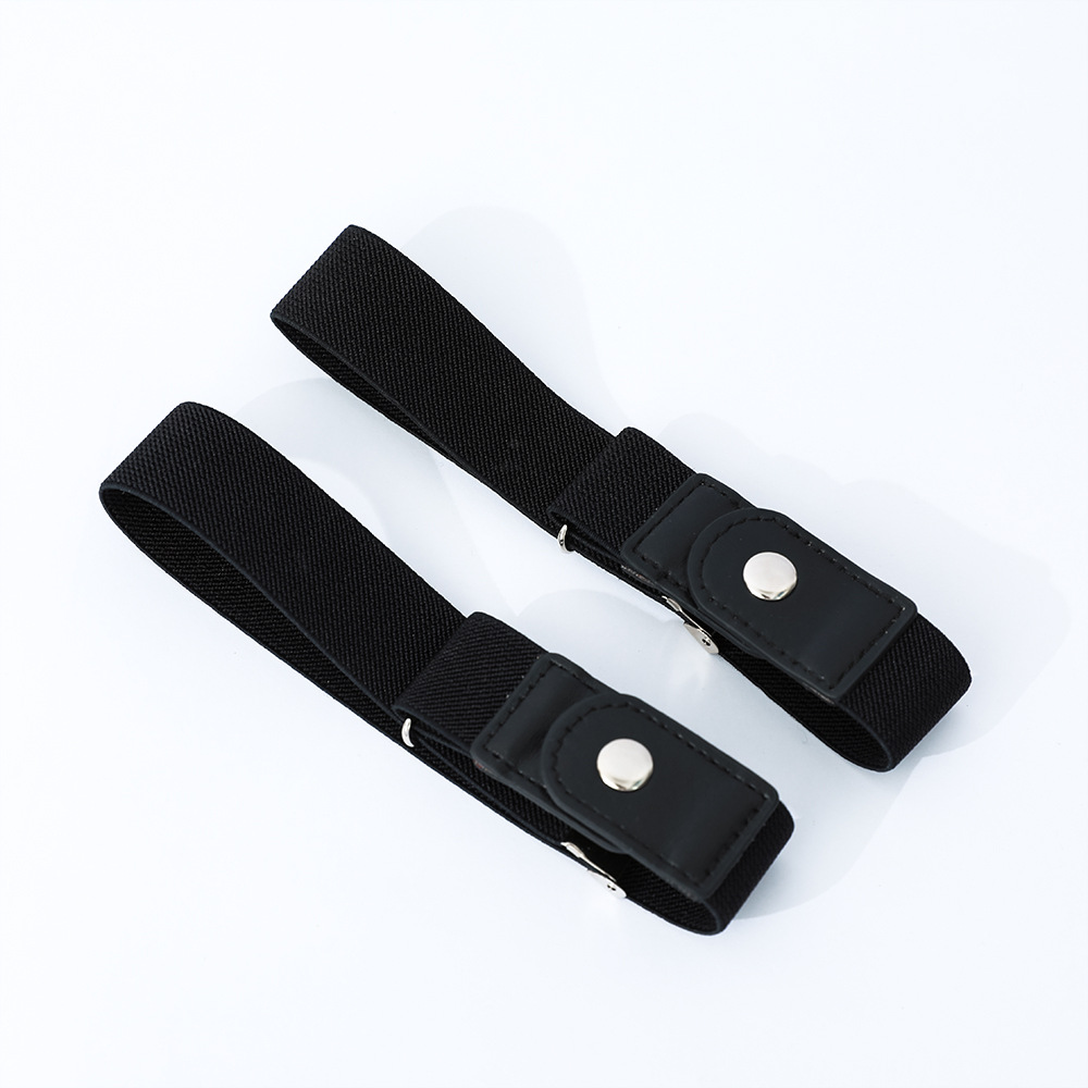 2pcs No Buckle Stretch Belt for Women Men Girls Boys Junior Jeans Pants Comfortable Buckle Free Invisible Elastic Waist Belt